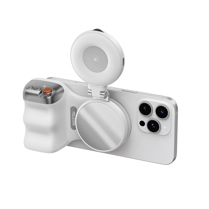 Elevate Your Vlogging Game with the TELESIN Magnetic Phone Camera Grip – Wireless Shutter and Ergonomic Design for Perfect Selfies and Steady Shots!