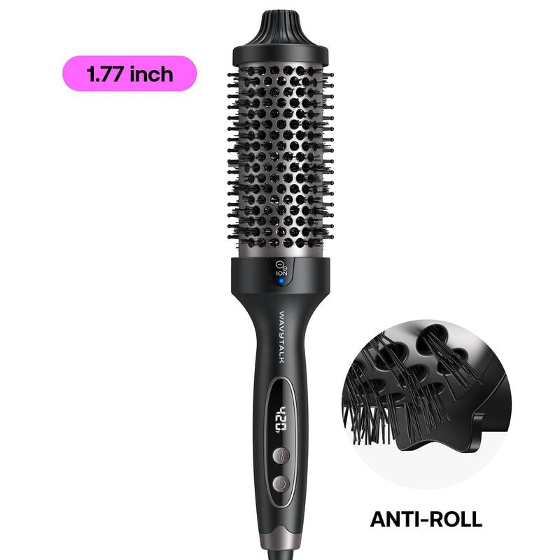 Transform Your Hair with the Wavytalk Blowout Boost Ionic Thermal Brush - 1.5 Inch with LED Display for All Hair Types