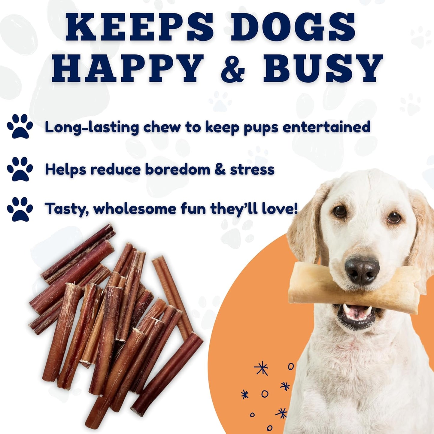 Delicious & Nutritious Premium 6-Inch Bully Sticks for Dogs - 25 Count Bulk Pack of All-Natural Treats for Healthy Chewing