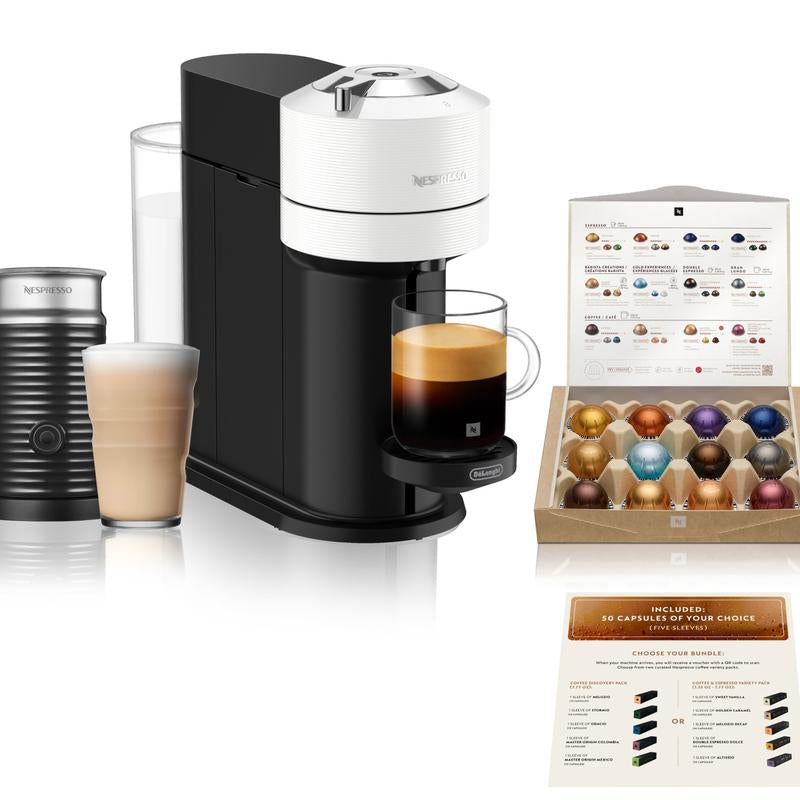 Experience Coffee Like Never Before with the Nespresso Vertuo Next Coffee/Espresso Maker - Includes Frother & Exclusive Coffee Voucher!