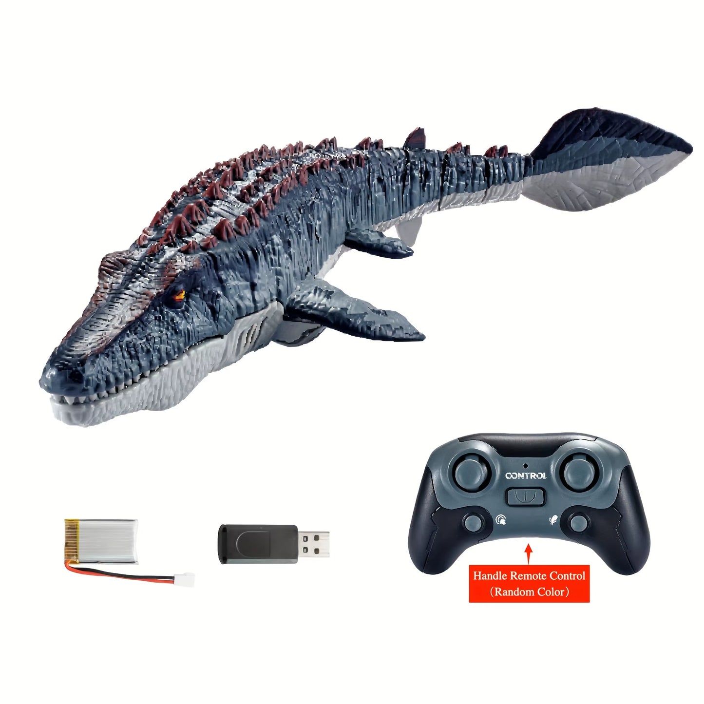 Unleash the Fun with the Interactive 2.4Ghz Remote Control Mosasaur Toy – Dual Propellers, USB Rechargeable, Perfect for Family Adventures!