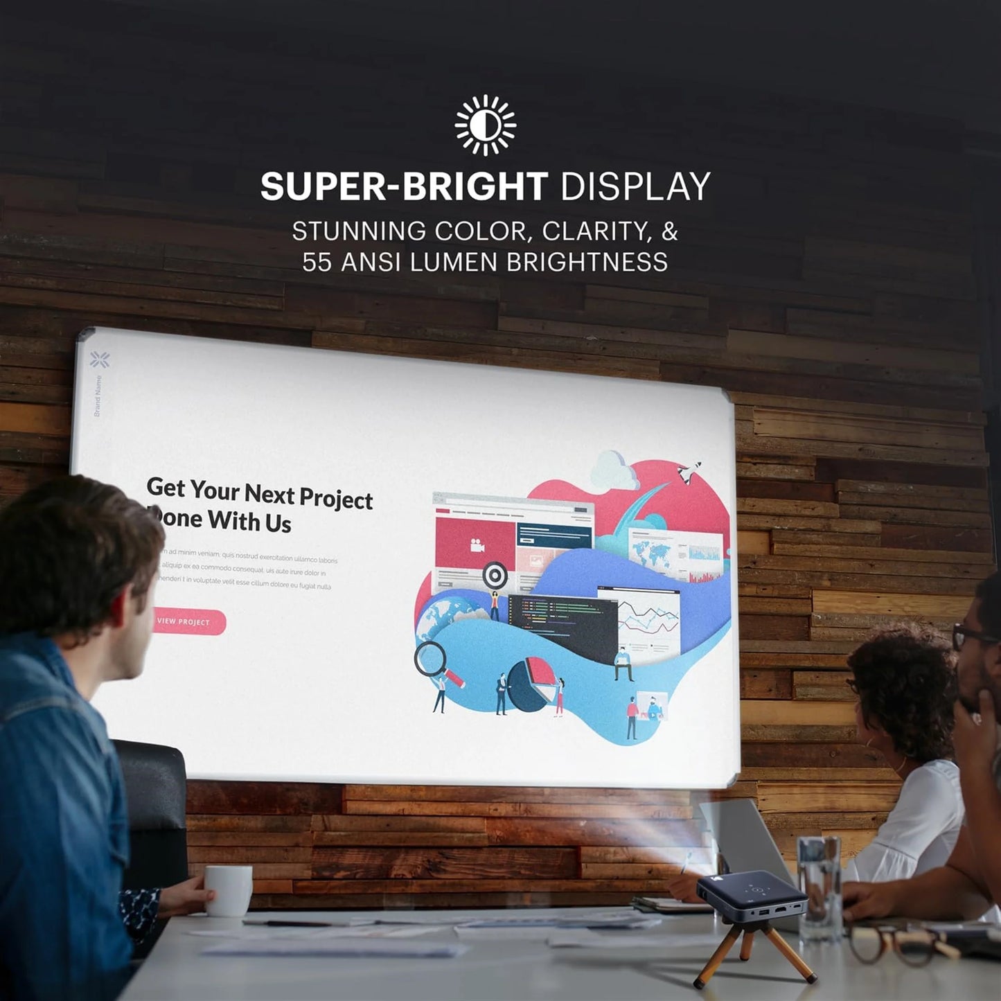 Luma 150 Pico Projector - Compact, High-Definition Projection with Built-In Speaker