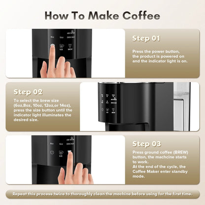 Experience Café-Quality Coffee at Home with the Moifoi 2-In-1 Single Serve Coffee Maker – Brew K-Cups and Ground Coffee Effortlessly!