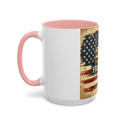 250 Years of Freedom Coffee Mug — Vintage American Flag Accent Mug (11/15oz)