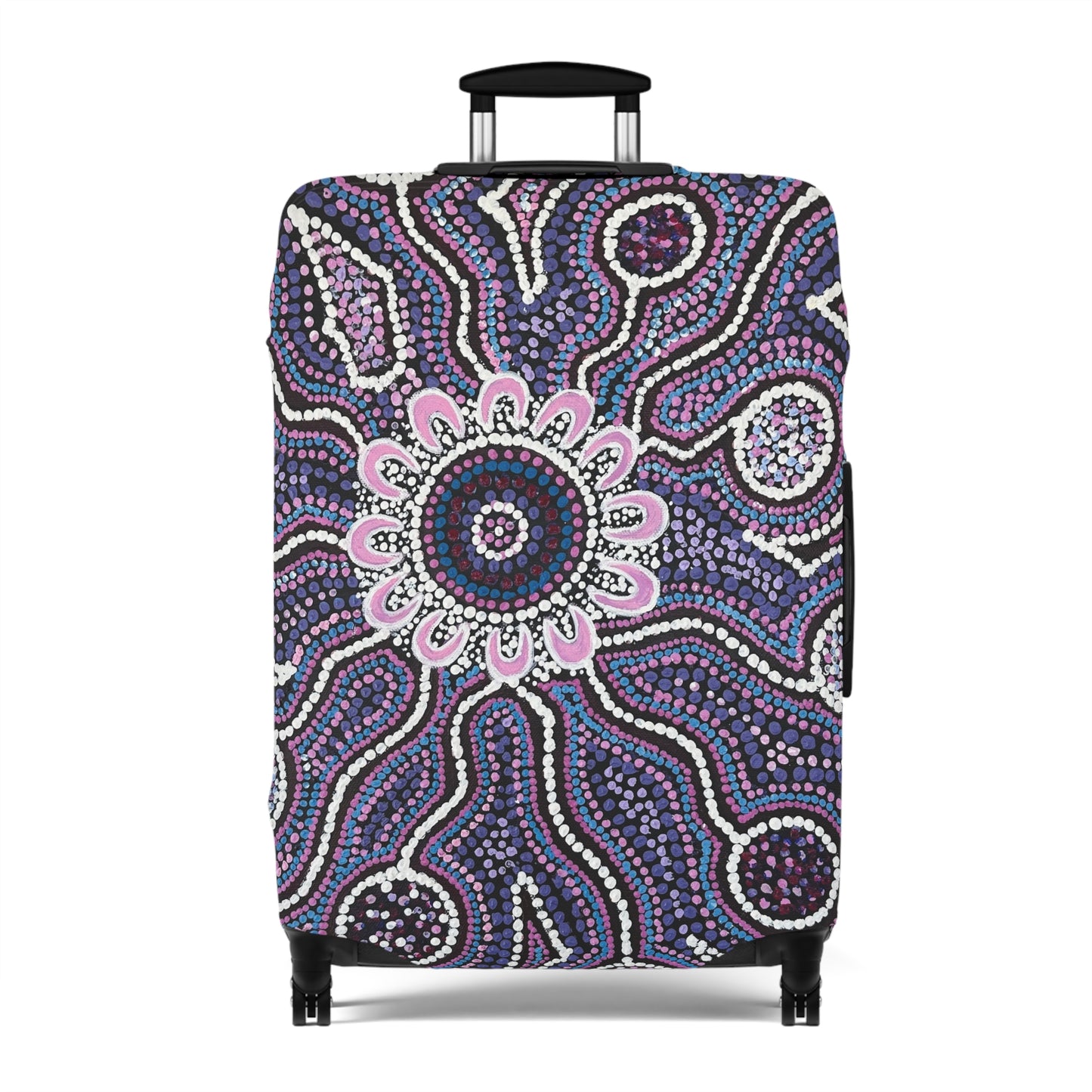 Aboriginal Inspired Luggage Cover – Cultural Tribal Travel Protector
