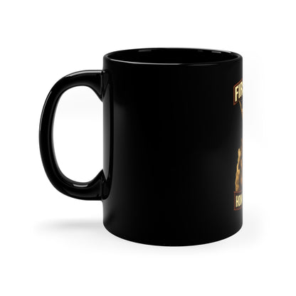 First to Fight Mug — Honor & Courage Military Coffee Cup (11oz, Black)