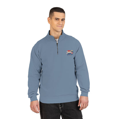 Patriotic "Red, White & Brew" Quarter-Zip Sweatshirt — 250 Years Celebration