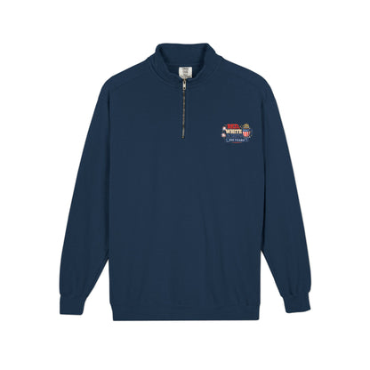 Patriotic "Red, White & Brew" Quarter-Zip Sweatshirt — 250 Years Celebration