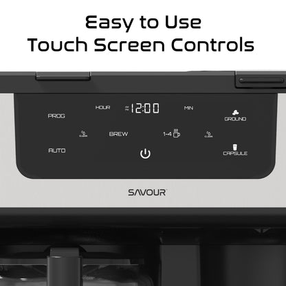 Savour Dual Coffee Maker: Your Perfect 12-Cup & Single Serve Solution for Every Coffee Lover