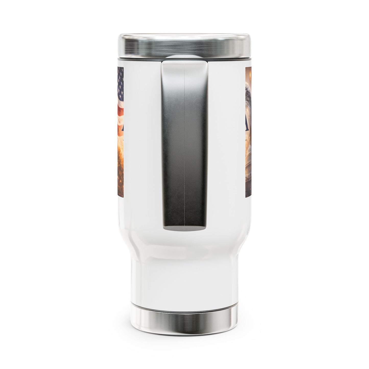 America 250 Travel Mug — 1776-2026 Patriotic Eagle & Flag 14oz Stainless Steel
