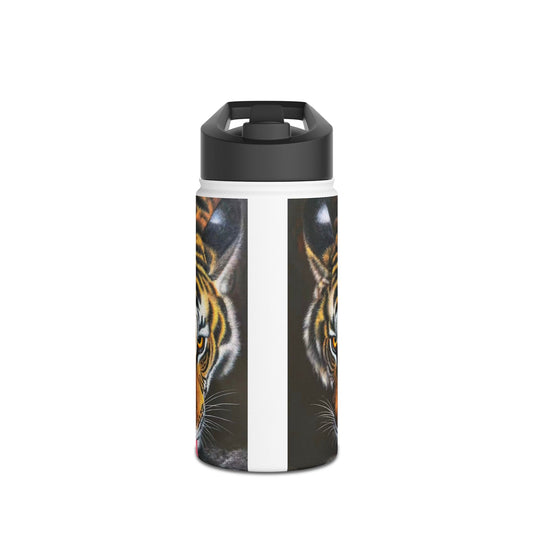 Tiger Face Stainless Steel Water Bottle – Insulated Travel Bottle with Realistic Tiger Artwork