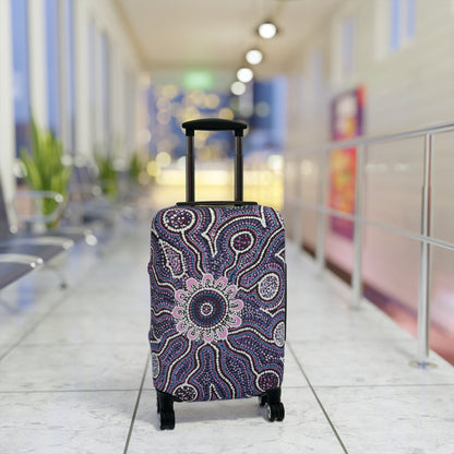 Aboriginal Inspired Luggage Cover – Cultural Tribal Travel Protector