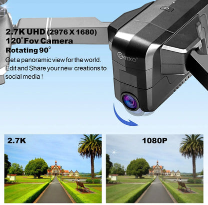 Unleash Your Creativity with the F24 Pro 4K UHD Foldable Drone - Capture Stunning Aerial Footage with GPS, 30-Min Flight Time, and Intelligent Features!