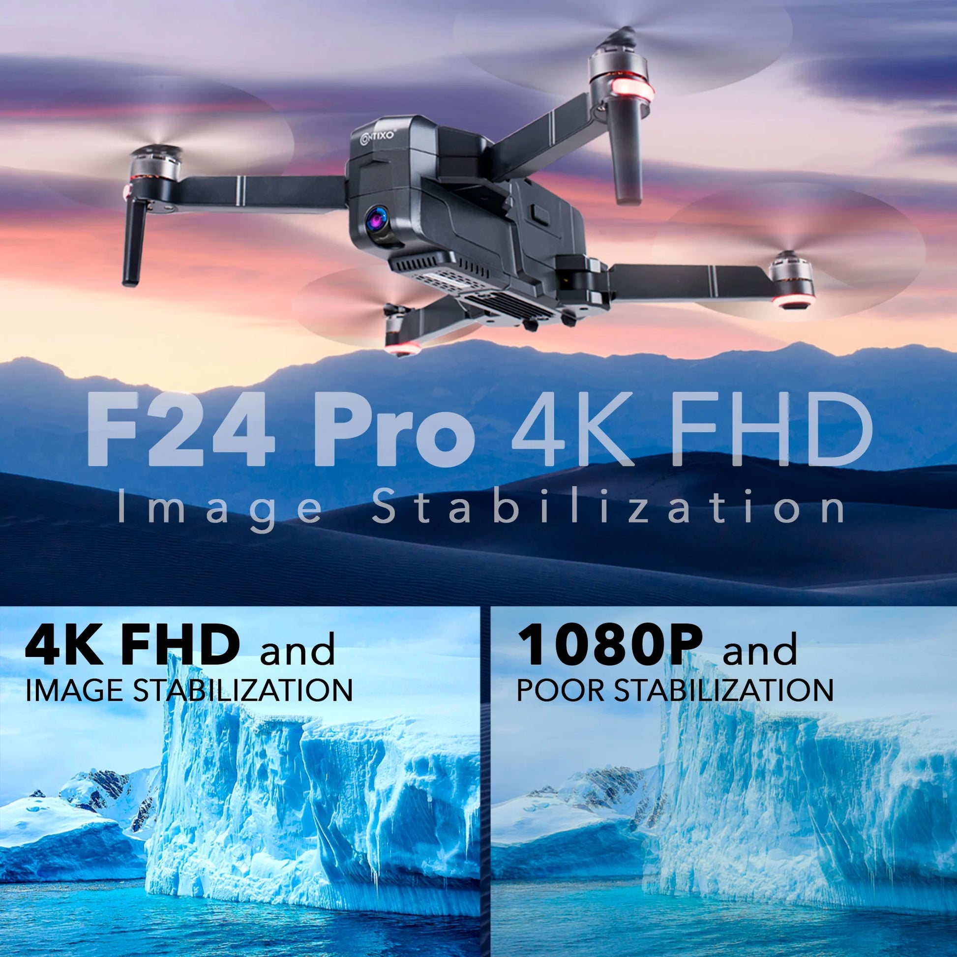 Unleash Your Creativity with the F24 Pro 4K UHD Foldable Drone - Capture Stunning Aerial Footage with GPS, 30-Min Flight Time, and Intelligent Features!