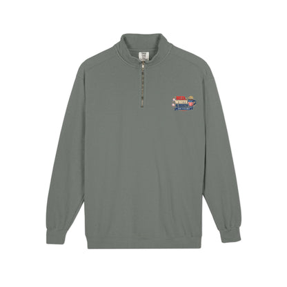 Patriotic "Red, White & Brew" Quarter-Zip Sweatshirt — 250 Years Celebration