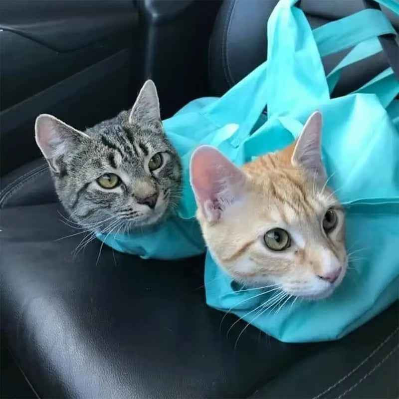 Stylish Anti-Scratching Cat Carrier Pouch - Washable Tote Design for Easy Nail Trimming and Travel