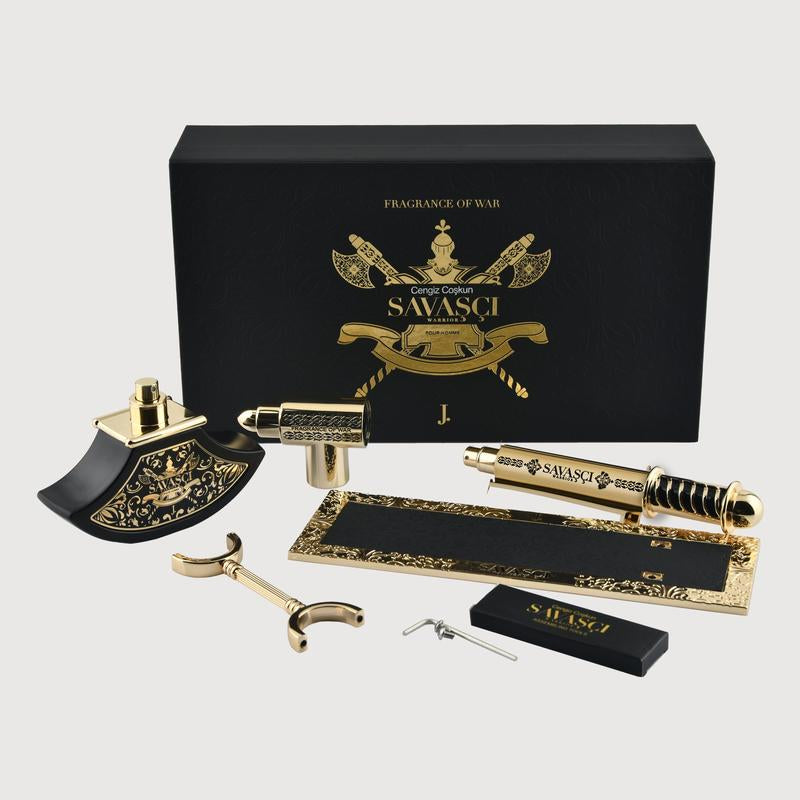 Unleash Your Inner Warrior with Savasci Pour Homme by J. Fragrances - 100ml Eau De Parfum for Men | A Captivating Floral & Fruity Musk Blend with Peach & Coconut