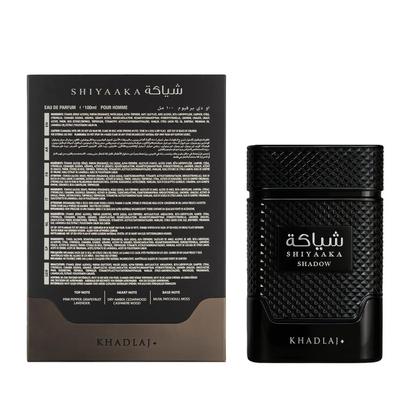 Experience the Allure of Khadlaj Shiyaaka Shadow Unisex Eau De Parfum Spray - 3.4 Ounce of Captivating Fragrance