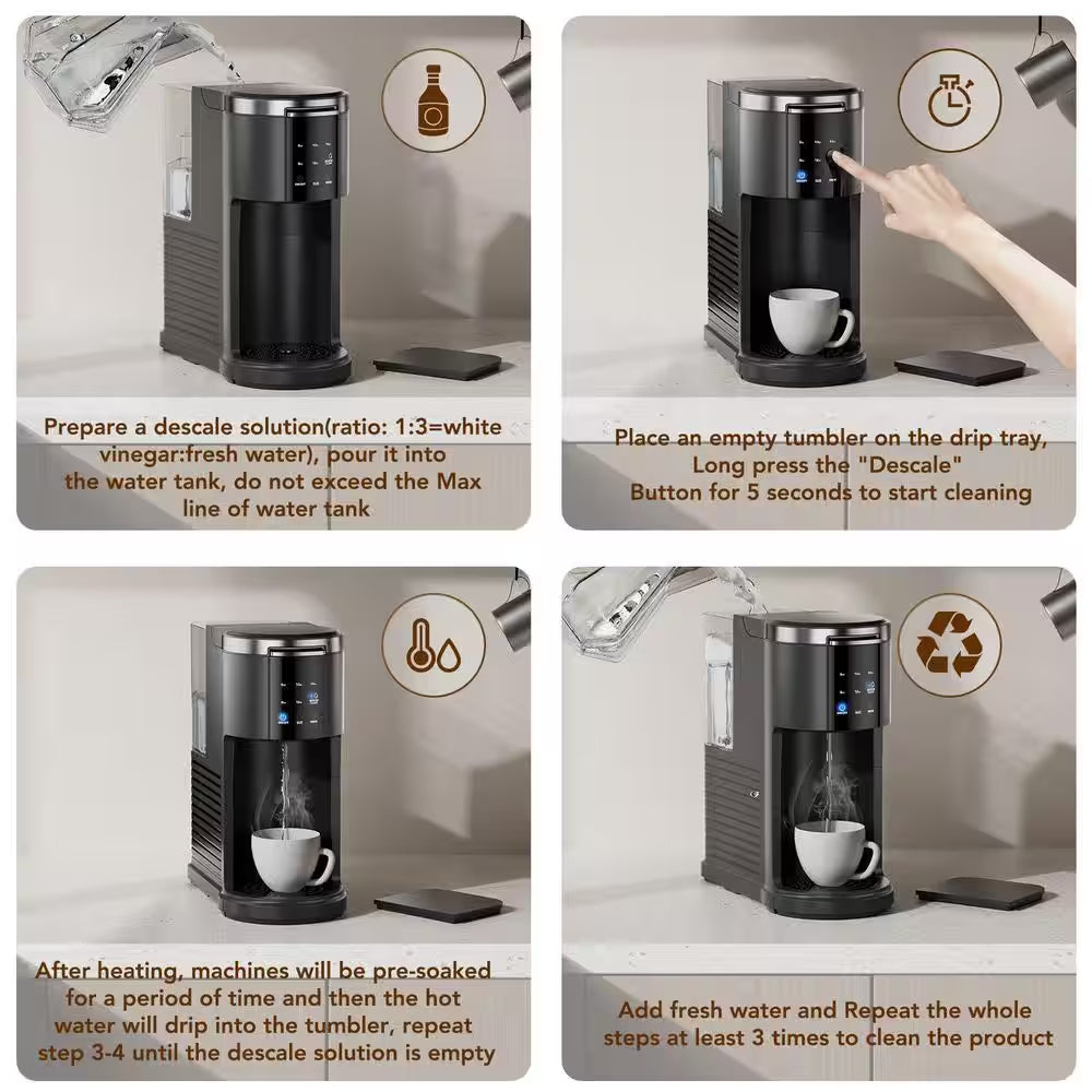 Experience Barista-Quality Coffee at Home with the COWSAR 2.0 2-In-1 Single Serve Drip Coffee Maker - Brew K-Cups and Ground Coffee Effortlessly in Sleek Black