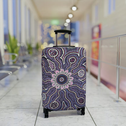 Aboriginal Inspired Luggage Cover – Cultural Tribal Travel Protector