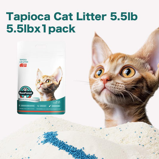 Eco-Friendly Moonforest Tapioca Cat Litter - Premium Clumping, Low Dust & Odor Control for Happy Cats