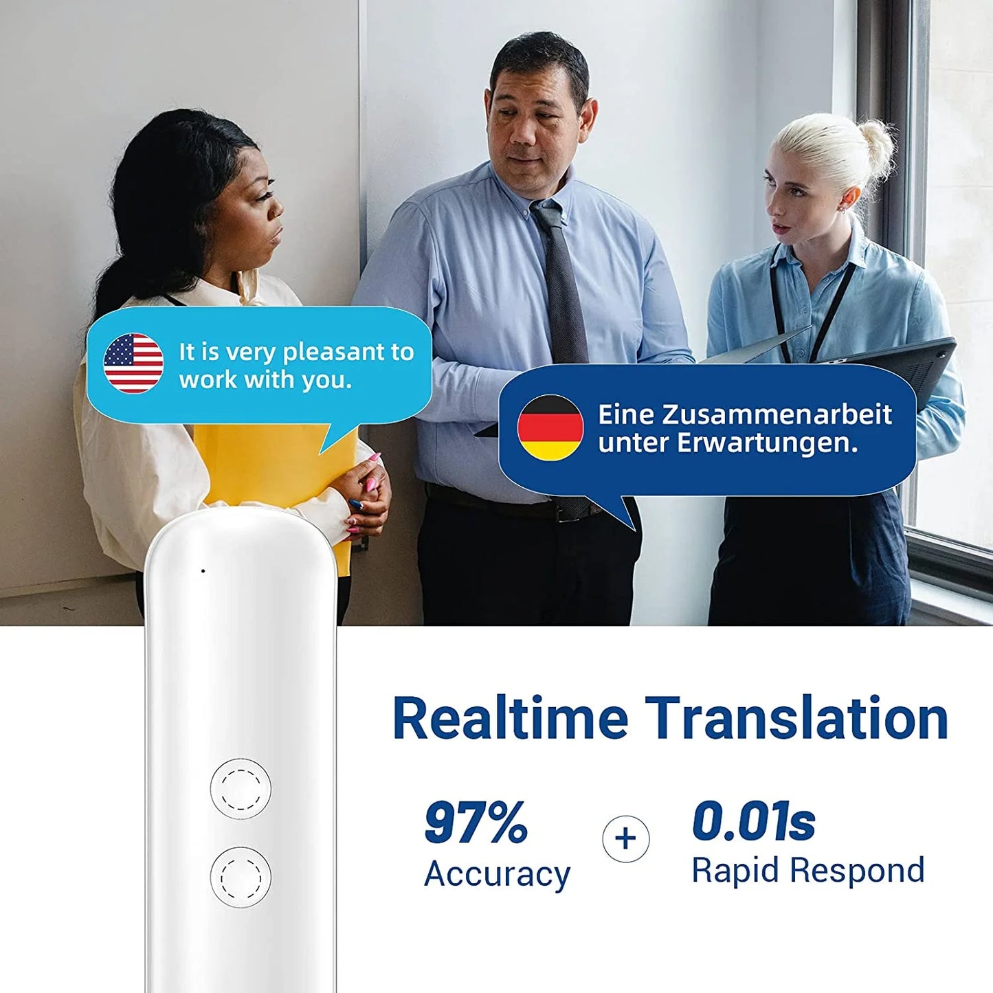 Portable Language Translator Device for Effortless 2-Way Real-Time Translations in 72+ Languages – Perfect for Travel, Learning, Shopping, and Business!