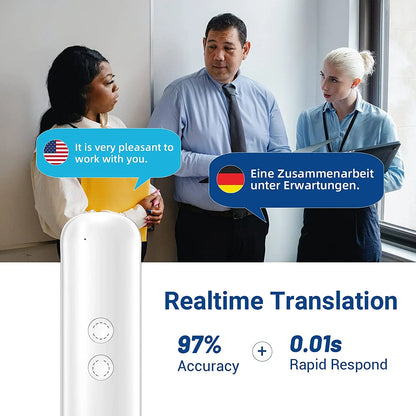 Portable Language Translator Device for Effortless 2-Way Real-Time Translations in 72+ Languages – Perfect for Travel, Learning, Shopping, and Business!