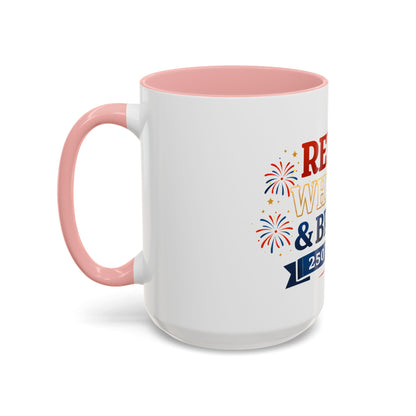 Red, White & Brew Coffee Mug — 250 Years Patriotic 11/15oz Accent Mug