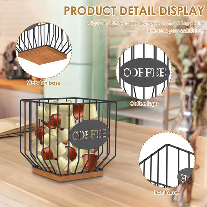 Elevate Your Coffee Experience with Our Large Capacity Coffee Organizer - Stylish and Versatile Coffee Storage Rack for Home and Office