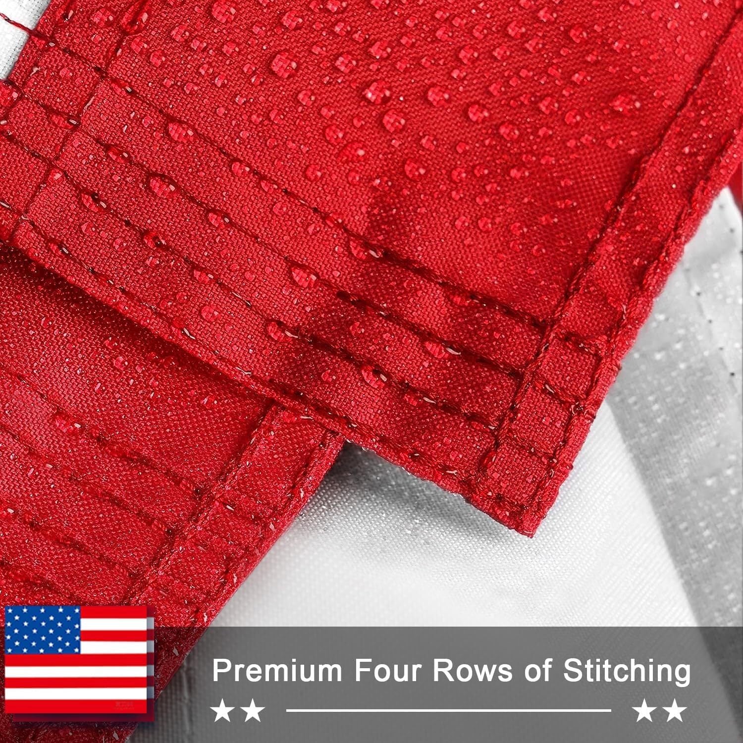 American Flag 5X8 FT - Premium Heavy Duty Nylon, 100% Made in the USA with Luxury Embroidered Stars