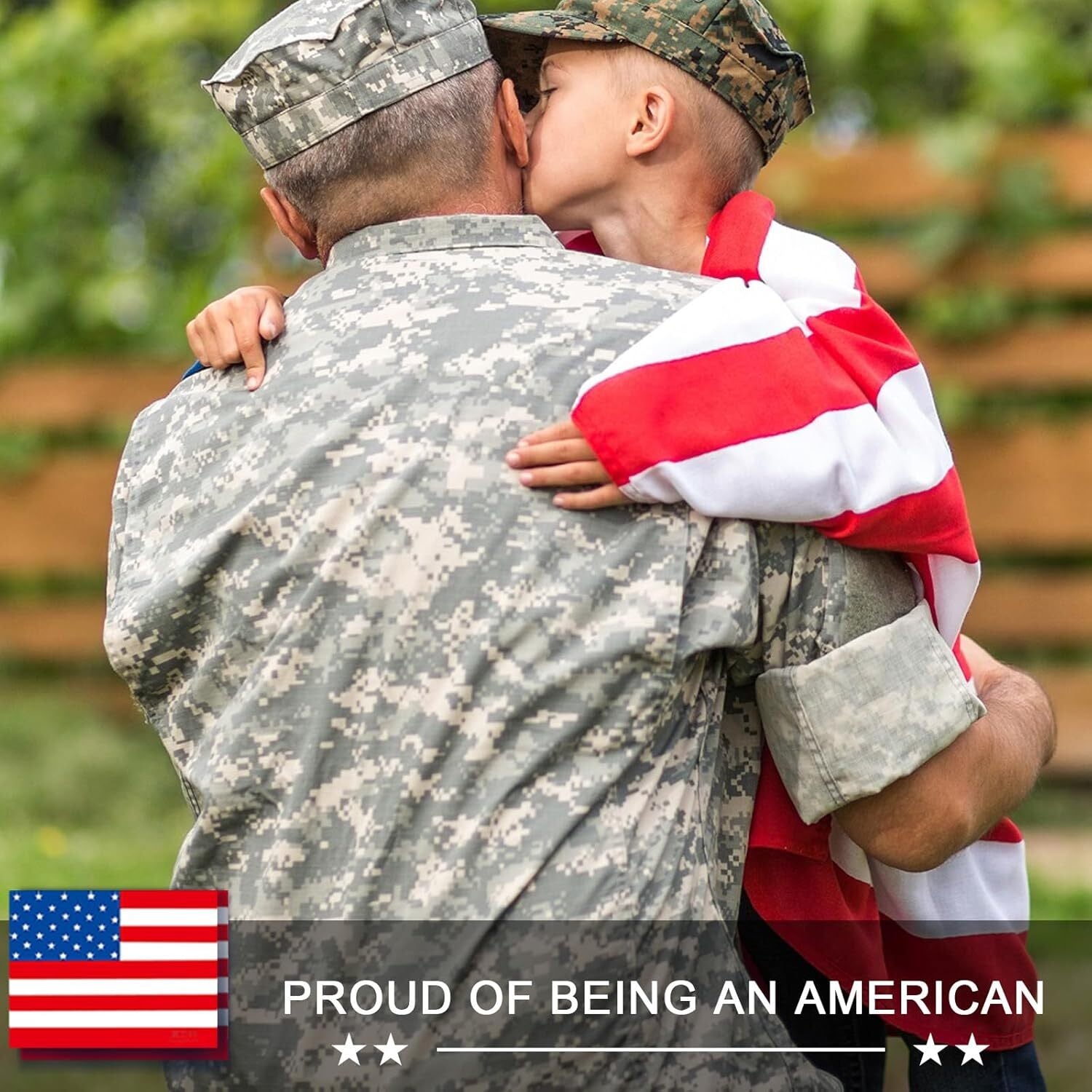 American Flag 5X8 FT - Premium Heavy Duty Nylon, 100% Made in the USA with Luxury Embroidered Stars