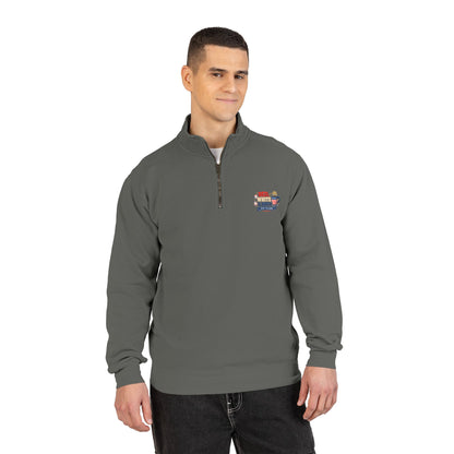 Patriotic "Red, White & Brew" Quarter-Zip Sweatshirt — 250 Years Celebration