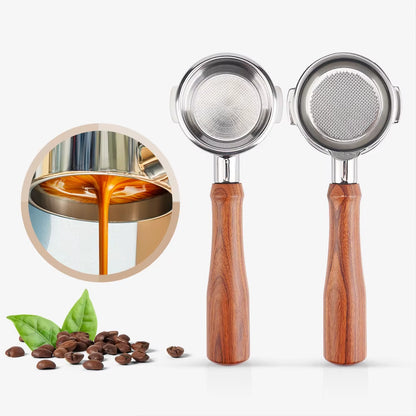 Elevate Your Espresso Experience with the Universal 58MM Stainless Steel Bottomless Portafilter Handle