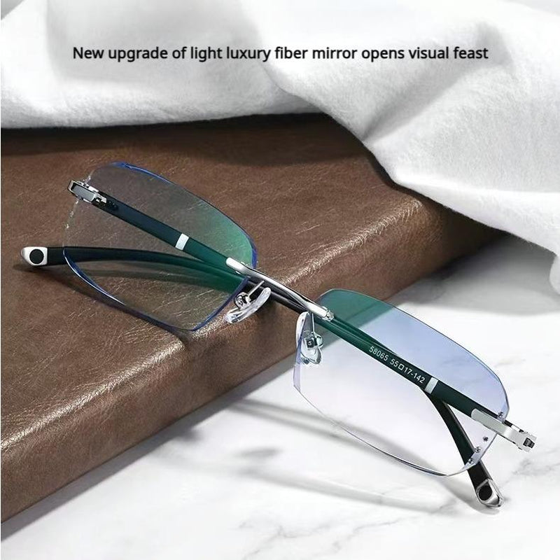 Revolutionary Frameless Smart Zoom Reading Glasses - Stylish High-Definition Vision with Blue Light Protection for Men & Women