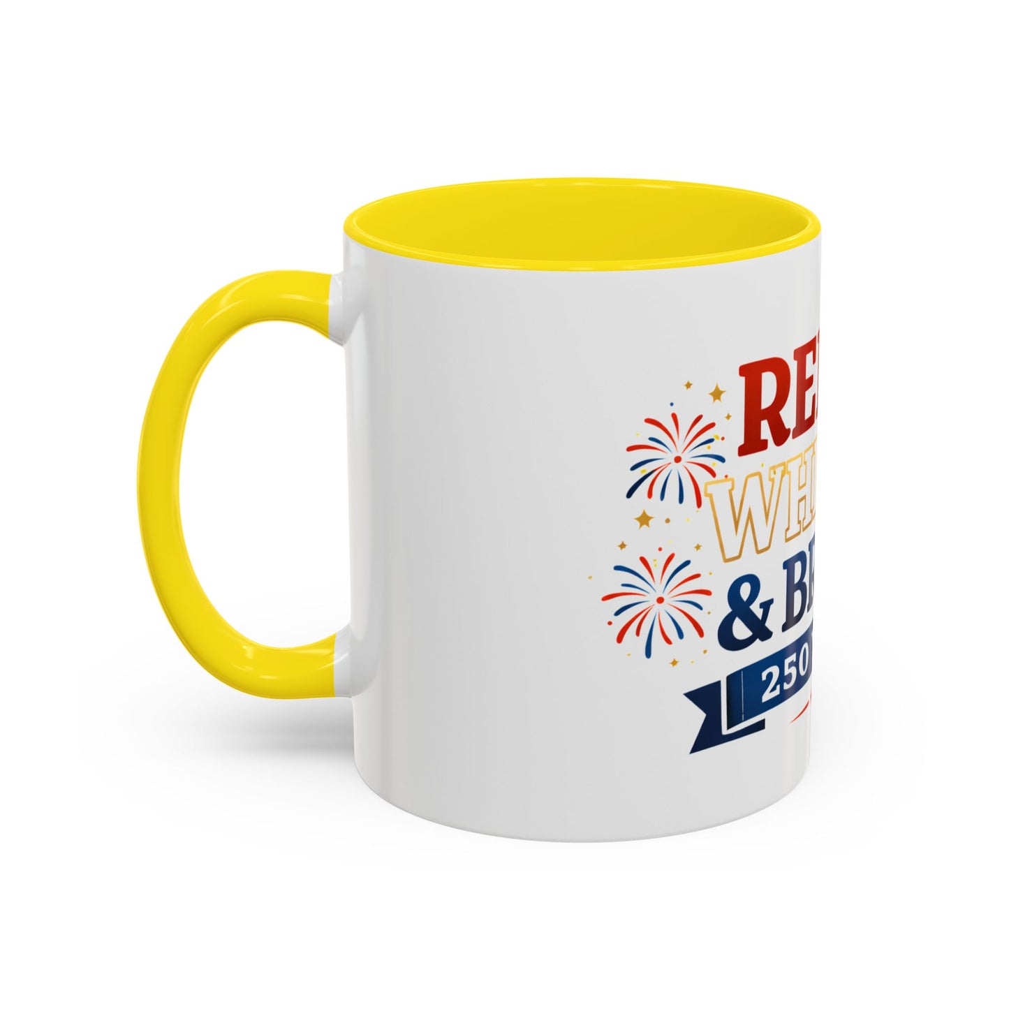 Red, White & Brew Coffee Mug — 250 Years Patriotic 11/15oz Accent Mug
