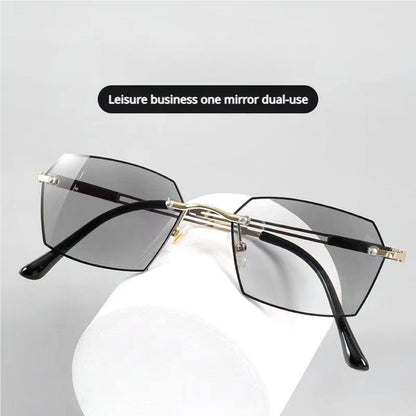 Revolutionary Frameless Smart Zoom Reading Glasses - Stylish High-Definition Vision with Blue Light Protection for Men & Women