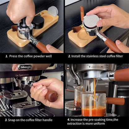 Experience Barista-Quality Brews with Our 51/53/58mm Reusable Stainless Steel Espresso Coffee Screen - Perfect for Home & Coffee Lovers!