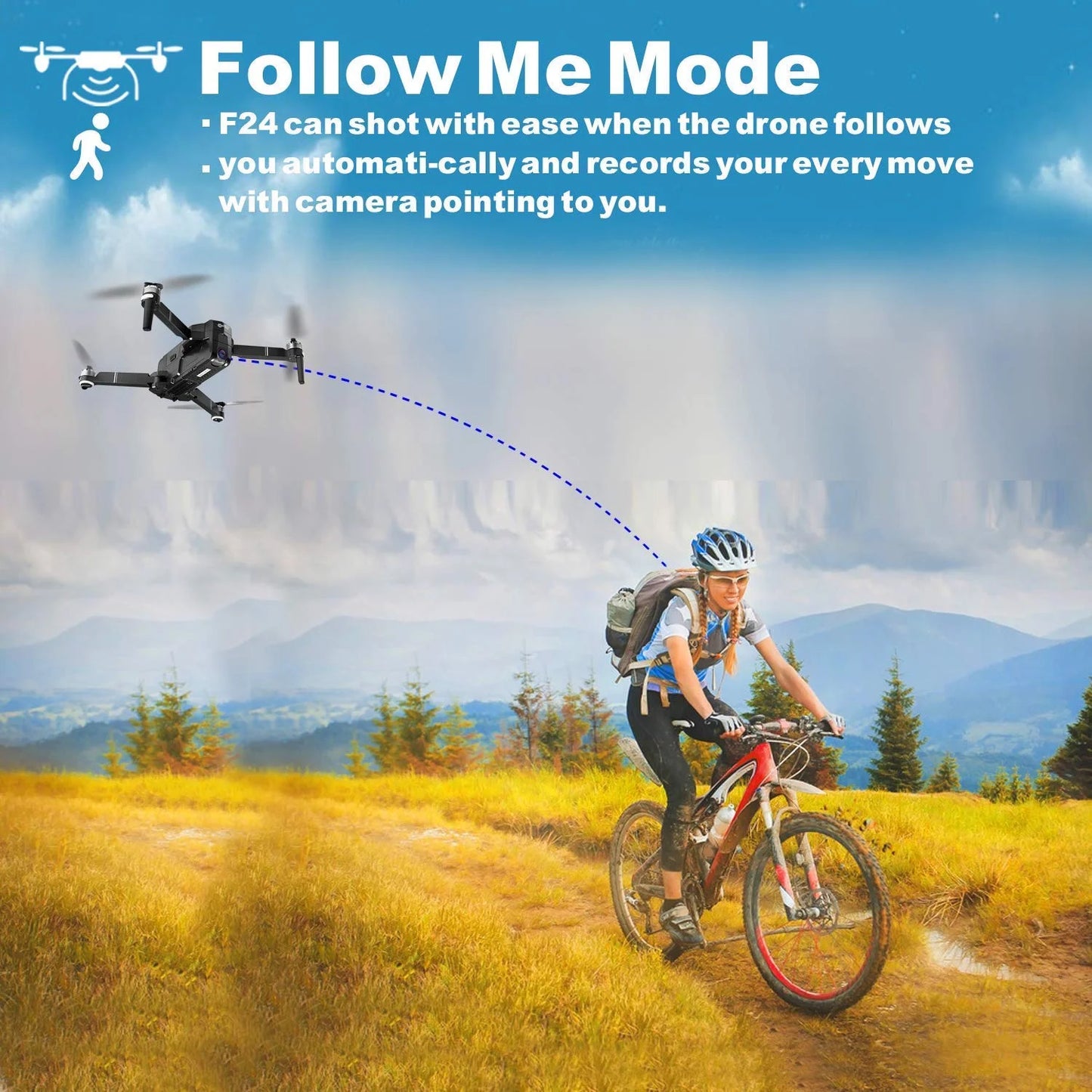 Unleash Your Creativity with the F24 Pro 4K UHD Foldable Drone - Capture Stunning Aerial Footage with GPS, 30-Min Flight Time, and Intelligent Features!