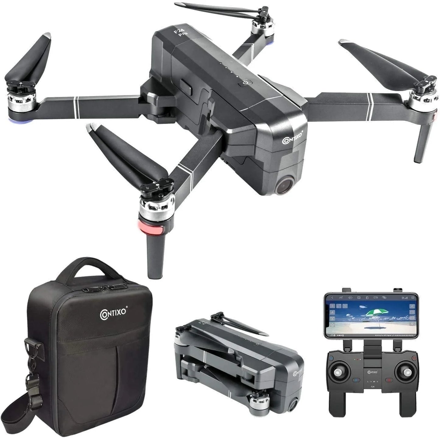 Unleash Your Creativity with the F24 Pro 4K UHD Foldable Drone - Capture Stunning Aerial Footage with GPS, 30-Min Flight Time, and Intelligent Features!