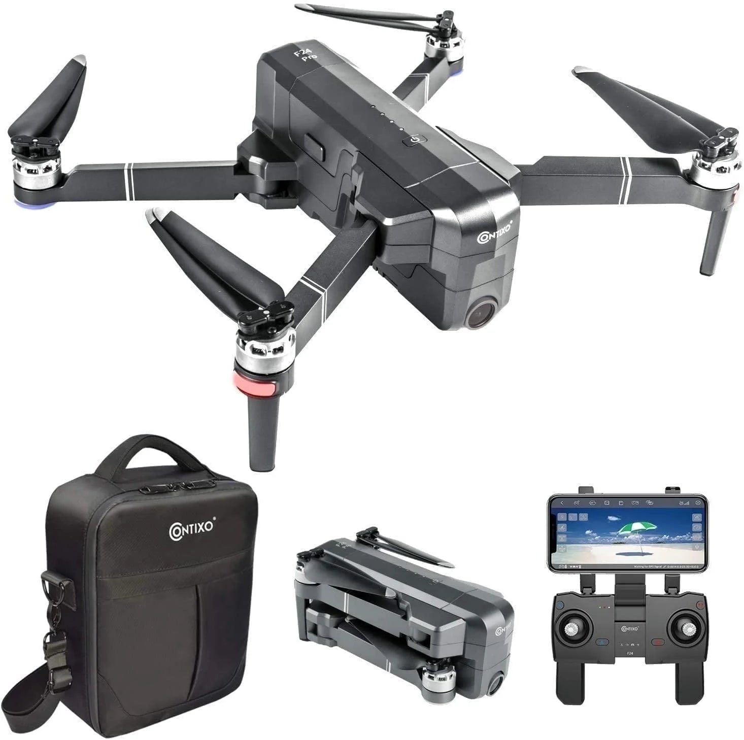 Unleash Your Creativity with the F24 Pro 4K UHD Foldable Drone - Capture Stunning Aerial Footage with GPS, 30-Min Flight Time, and Intelligent Features!