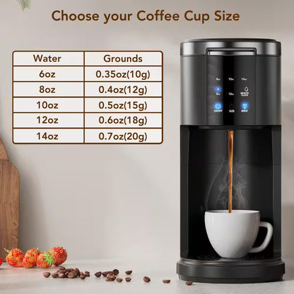 Experience Barista-Quality Coffee at Home with the COWSAR 2.0 2-In-1 Single Serve Drip Coffee Maker - Brew K-Cups and Ground Coffee Effortlessly in Sleek Black