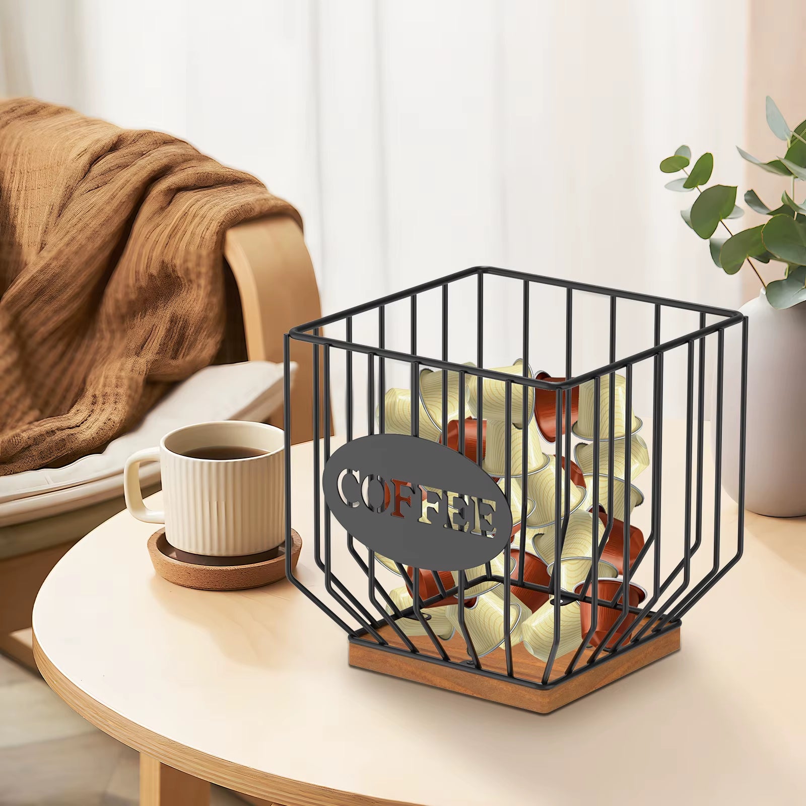 Elevate Your Coffee Experience with Our Large Capacity Coffee Organizer - Stylish and Versatile Coffee Storage Rack for Home and Office