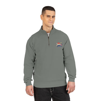 Patriotic "Red, White & Brew" Quarter-Zip Sweatshirt — 250 Years Celebration