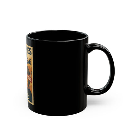 USMC Marines Vintage Poster Black Mug — "The Few. The Proud." 11oz/15oz