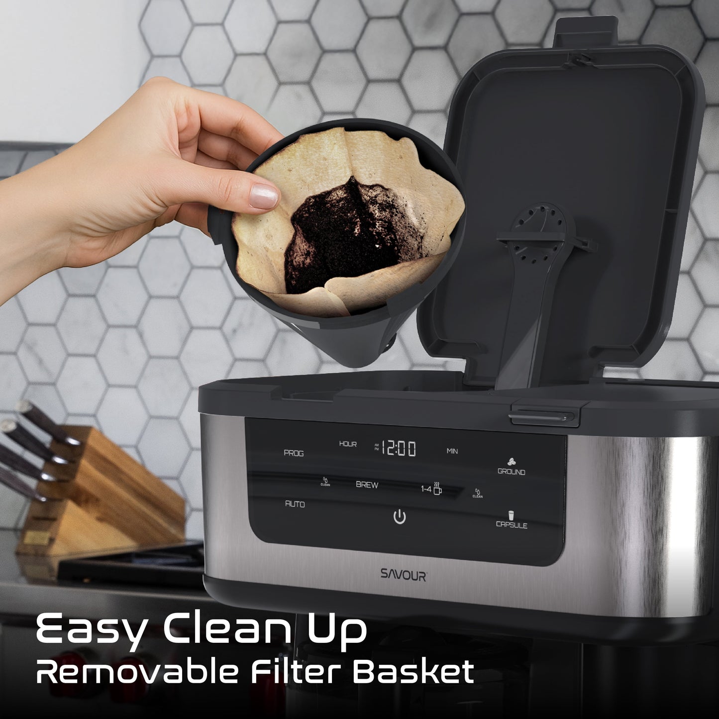 Savour Dual Coffee Maker: Your Perfect 12-Cup & Single Serve Solution for Every Coffee Lover