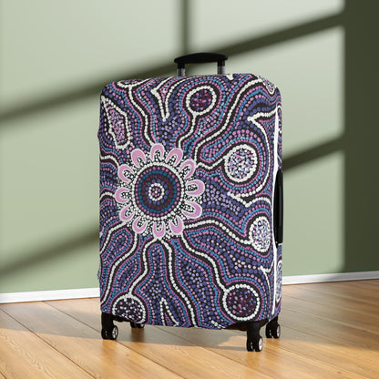 Aboriginal Inspired Luggage Cover – Cultural Tribal Travel Protector