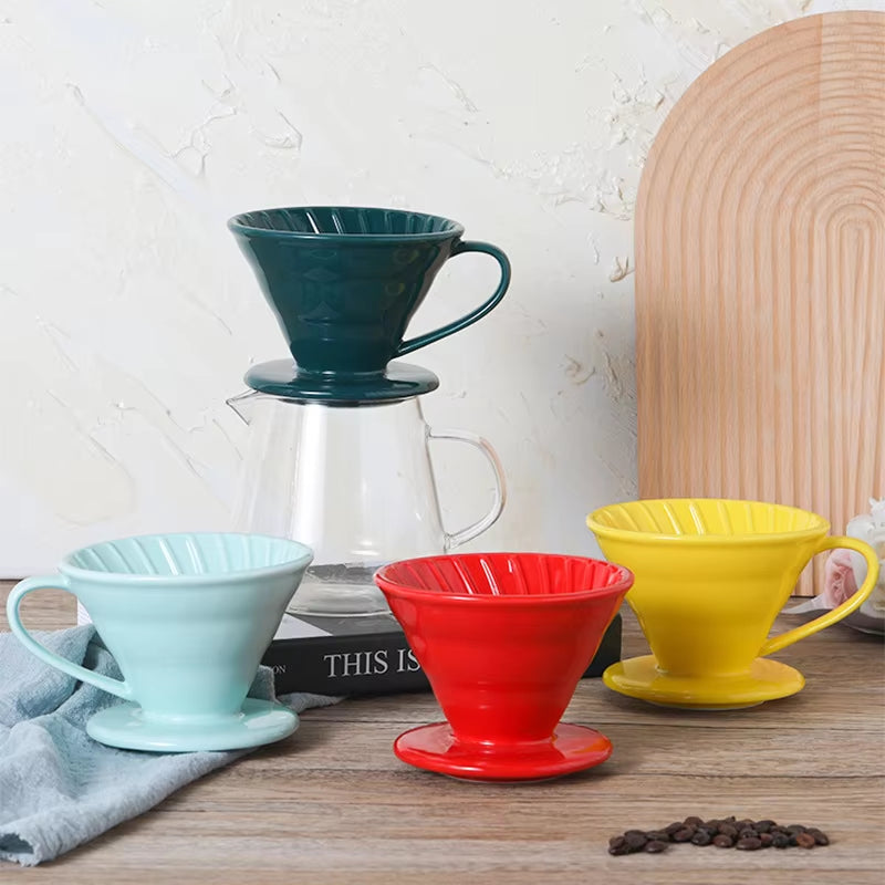 Elevate Your Coffee Experience with Our Reusable Ceramic Pour Over Coffee Dripper - Perfect for Espresso, Moka Pots, and More!