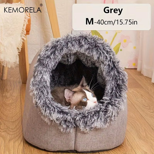 Cozy & Portable Cat Bed - Thickened Warm Sleeping Space for Your Feline Friend