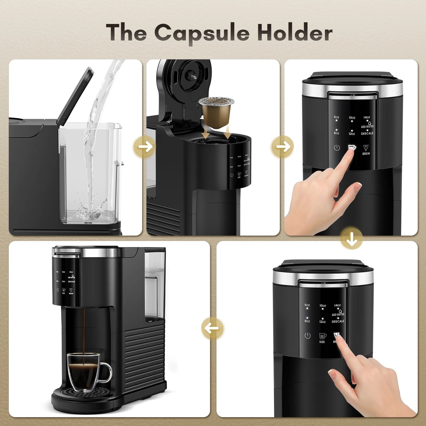 Experience Café-Quality Coffee at Home with the Moifoi 2-In-1 Single Serve Coffee Maker – Brew K-Cups and Ground Coffee Effortlessly!
