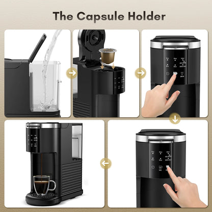 Experience Café-Quality Coffee at Home with the Moifoi 2-In-1 Single Serve Coffee Maker – Brew K-Cups and Ground Coffee Effortlessly!